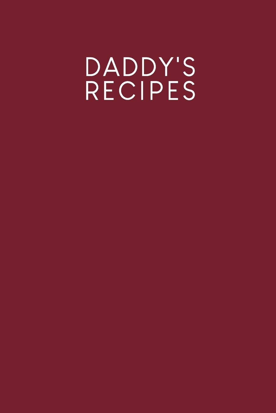 Daddy's recipes: Recipe book to fill in | Design: Red