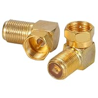 Greluma 12 Stk Rechtwinkliger Koax-Stecker, 90-Grad-F-Typ-Stecker auf Buchse, HF-Koaxialkabel-Stecker-Adapter für Wandfernseher, Modem, Wandplatte, Satellitenempfänger – Ansicht 4
