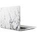 iDOO Matte Soft Touch Plastic Hard Case for New MacBook Pro 13 inch Retina Display with/without Touch Bar 2017 & 2016 Released, Model A1706 and A1708 - White Marble