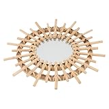 Miroir suspendu - ce miroir présente un miroir lisse haute définition, un meulage et une gravure soignés, une finition soignée, un miroir mural rustique