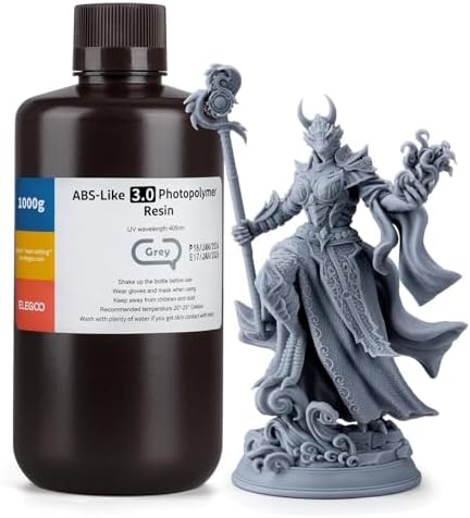ELEGOO ABS-Like 3.0 3D Printer Resin Grey 1000g