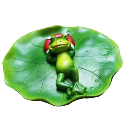 Grenouille flottante en résine résistante pour décoration bassin - 4