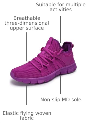 Image of INZCOU Running Shoes Lightweight Tennis Shoes Non Slip Gym Workout Shoes Breathable Mesh Walking Sneakers