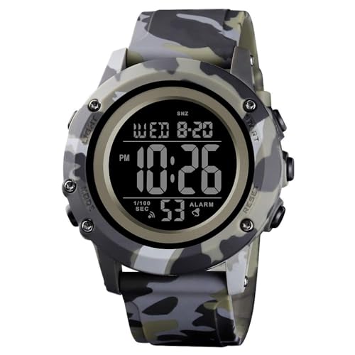 CKE Men's Digital Sports Watch Large Face Waterproof Wrist Watches for Men with Stopwatch Alarm LED Back Light