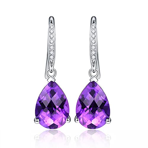 Boucles d'oreilles améthyste en cascade et or 18K, l'éclat d'une pierre précieuse