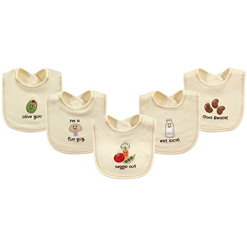 Image of Touched by Nature Unisex Baby Organic Cotton Bibs, Veggies, One Size