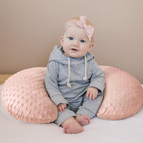 Image of Konssy 2 Pack Nursing Pillow Covers, Soft and Comfortable Nursing Cover for Breastfeeding Pillows, Pillow Slipcover for Baby Girls Boys Newborn(Pink, Pink Spring)