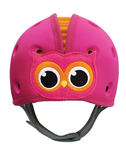 safeheadbaby award-winning infant safety helmet baby helmet for crawling walking ultra-lightweight baby head protector expandable and breathable toddler head protection helmets - owl pink