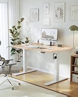 JUMMICO Höhenverstellbarer Schreibtisch 120 x 60 cm, USB-A-Anschluss – Ansicht 2