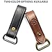 Shurhome Leather Belt Keeper Leather Buckle Single Fastener Heavy Duty Belt Buckle with D Rings for Belt Fixing Men Women