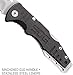 SOG Salute Mini Tactical Knife- EDC Folding Pocket Knife with 3.1 Inch Blade, Adjustable Thumb Stud and Low Carry Bayonet Clip, Bead Blasted (FF1001-CP)