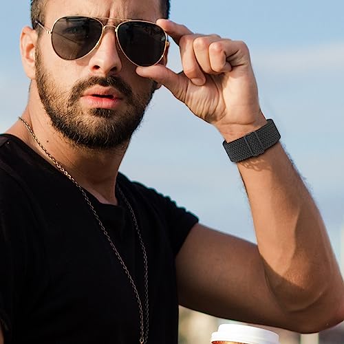 Image of Delidigi Stretchy Bands Compatible for Apple Watch Band Women 40mm 38mm 41mm 42mm 44mm 45mm 46mm 49mm, Nylon Braided Straps for iWatch Series 11 10 9 8 7 6 SE 5 4 3 Ultra 3 2 1