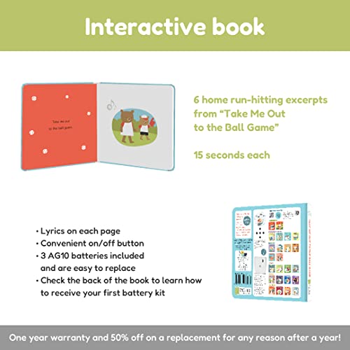 Cali's Books - Take Me Out To The Ball Game - Interactive Sound Book For Children. Singalong Baseball Board Book For Toddlers Ages 2-4. The For A Little Baseball Fan #TOP1