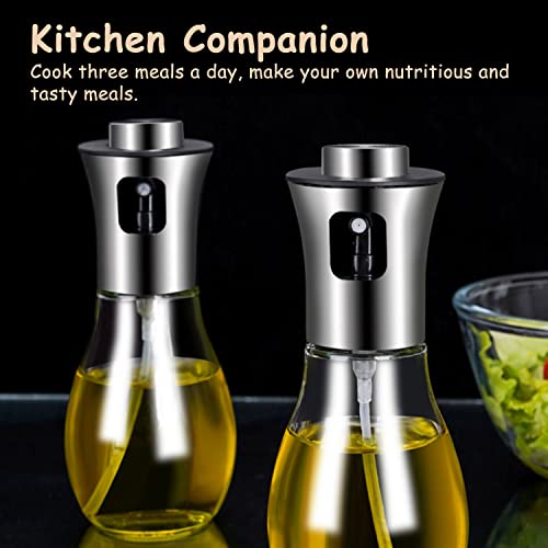 Lemcase Oil Sprayer For Cooking, Olive Oil Sprayer Mister For Air Fryer, 200Ml Glass Olive Oil Spray Bottle With Stainless Steel Cap, Oil Spritzer Dispenser For Kitchen Baking Frying (2 Piece Set) #TOP5