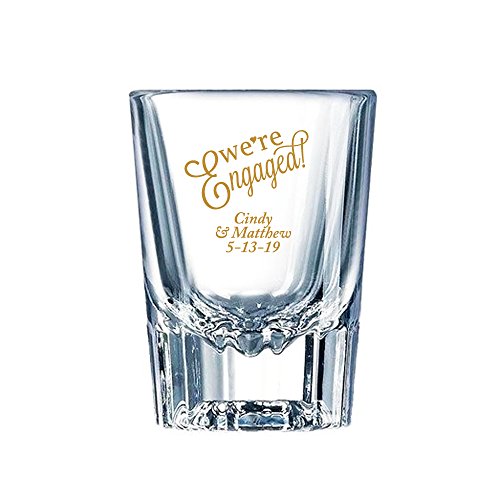 Vasos personalizados impresos en color oro 144 unidades