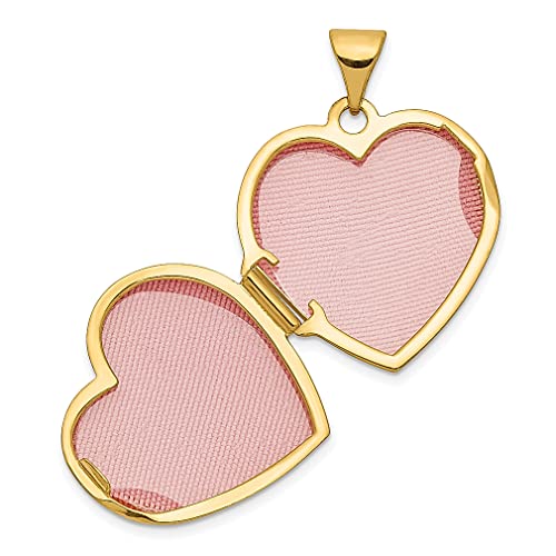 Ice Carats 14K Two Tone Gold 18Mm Butterfly Heart Locket Pendant Charm Fine Jewelry For Women Gifts For Her #TOP3