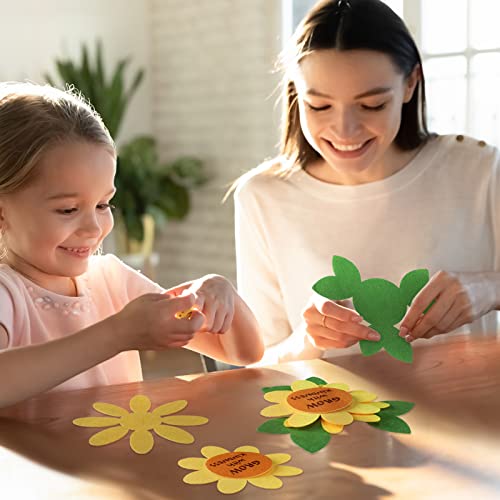 Honoson 24 Pcs Be Kind Sunflower Craft Kit Diy Grow With Kindness Sign Craft Kit Sunday School Crafts Kids' Felt Craft Kits Bulk For Children Summer School Preschool Home Fun Activity Art Projects #TOP4
