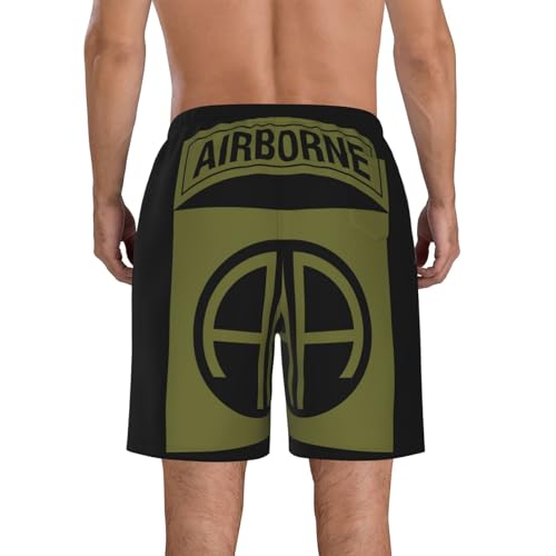 82nd Airborne Division Men's Swim Trunks Quick Dry Swimwear Beach Shorts with Mesh Lining and Pockets3