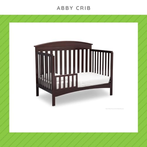 Toddler Bed Safety Guard Rail Compatible with Delta Children Convertible Cribs - Solid Wood Rail for Convertible Crib to Toddler Bed Conversion - Safety Guard Rail (Dark Chocolate - 207, #0080)