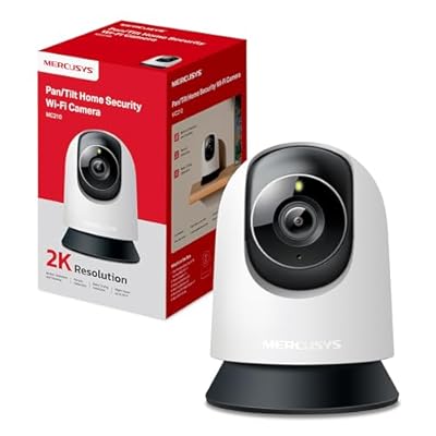 MERCUSYS MC210 2K 3MP Internal Wi-Fi Camera 360° Surveillance Camera Night Vision 2-Way Audio Motion Detection/Notifications/Alarm Privacy Zone Supports microSD up to 512