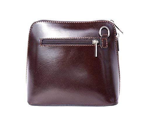 Monahay Vera Pelle Genuine Italian Leather Small Cross Body Bag For Women Mobile Phone And Travel Shoulder Bag Mini Handbag Mh312 (Brown) #TOP1