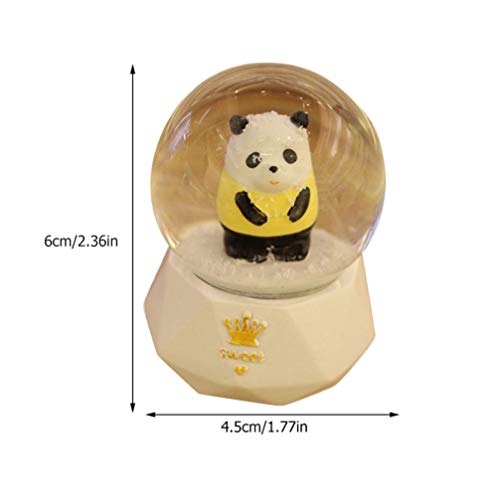 Toyvian Globos de Neve Panda Vidro Água Bola de Água Bola De Cristal Globo Colecionáveis Descktop Or