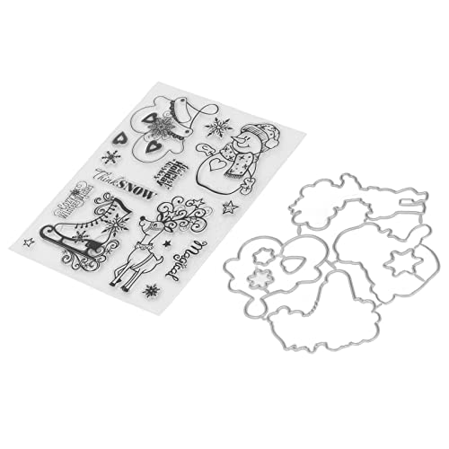 Carimbos Em Relevo, Kit de Carimbos Claros Design de Natal Exclusivo Bom Efeito Operação Fácil para