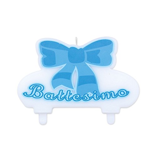 Di&Gi Candelina per Torta Sagomata Battesimo Celeste Cm. 13x8