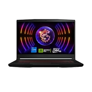 MSI Thin GF63 15.6″ 144Hz Gaming Laptop: 12th Gen Intel Core i7, NVIDIA GeForce RTX 4050, 16GB DDR4, 512GB NVMe SSD, Type-C, Cooler Boost 5, Win11 Home: Black 12VE-066US