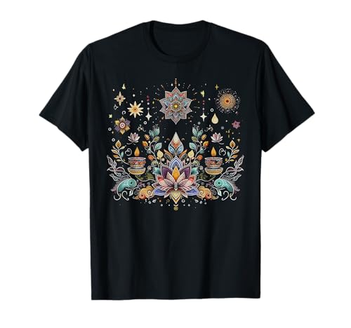 Boho Lotus Star Mandala Spiritual, Yoga Lover, Meditation T-Shirt