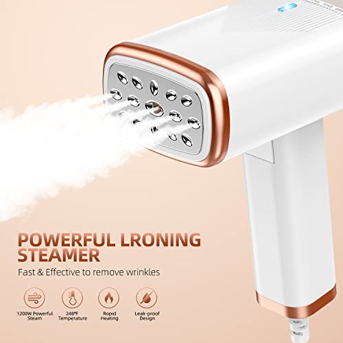 Steamer For Clothes Foldable Handheld Clothing Wrinkles Remover For Garments,110V,20 Second Fast Heat-Up, Portable 1200W,120Ml Fabric Wrinkle Remover With Brush And Measure Cup For Home Office Travel #TOP1