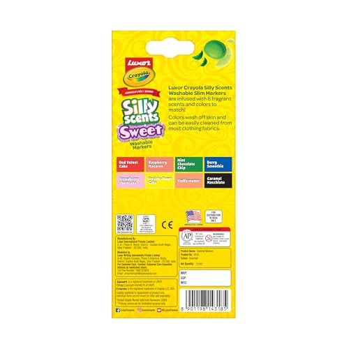 Image of Luxor Crayola Silly Scents Slim Markers 8 Shades