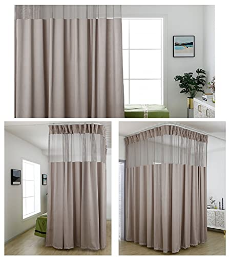 Hospital Curtain with Flat Hooks for Hospital Medical Clinic SPA Lab Cubicle Curtain Divider Privacy Screen (Color : Grey, Size : 1*(7ft Wide x8ft Tall)) - Thumbnail 7