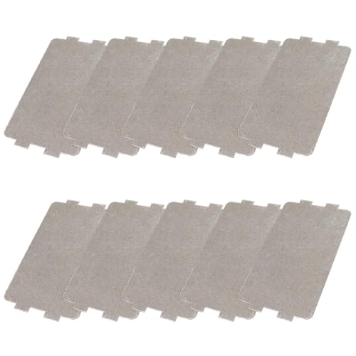 10 Pezzi di Forno a Microonde Piastra di Mica Foglio, Piastre di Mica per Copertura Guida D'onda, Foglio di Mica per Parti di Forno a Microonde, per Forno a Microonde Universale