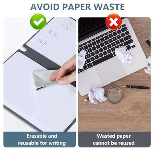 A5 Mini Whiteboard, A5 Whiteboard Notizbuch Notizblock, Kleine Tragbar Abwischbares White Boardfür Büro Schule Zuhause Schreibtisch Listen, mit Stifte und Radiergummi