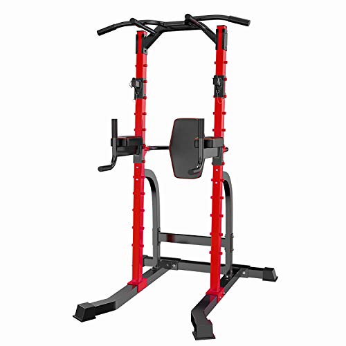 ZENOVA Power Tower Pull up Dip Station Strength Training Equipment for Home Workout Multi-Function Gym Tower Pull Up Push Up Squat Stand