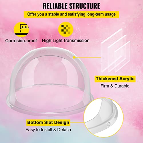 VBENLEM 21 Inch Cotton Candy Machine Cover Bubble Shield Plastic for Commercial Floss Maker, Clear by VBENLEM - Image 4