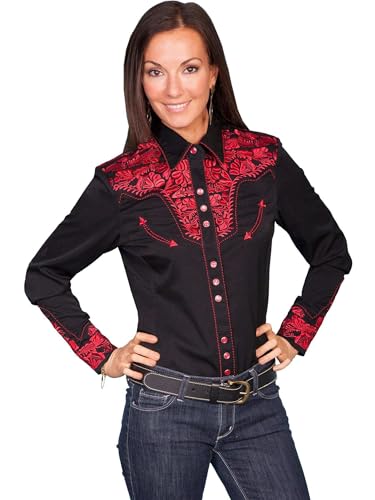 Scully Women's PL-654 Shirt Crimson XXL