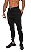 YoungLA Mens Slim Fit Joggers Fitness Activewear Sports Fleece Sweatpants For Gym Training Black Large