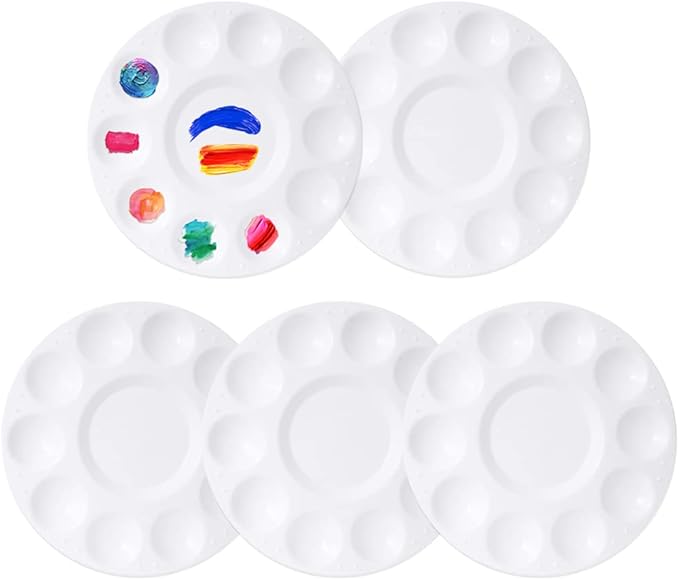 5 Stücke Runde Farbe Palette Aquarell Malerei Paletten Kunststoff Farbe