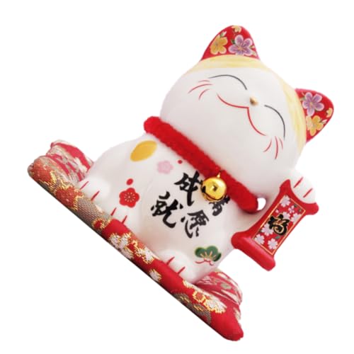 Chat Bonne Chance pour Salon et Bureau : Décoration Asiatique Zen Maneki Neko