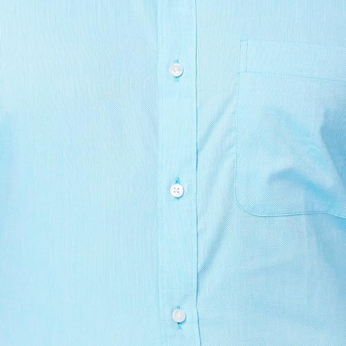 Image of Raymond Men Pure Cotton Slim Fit Structure Pattern Semi Cut Away Collar Formal Shirt