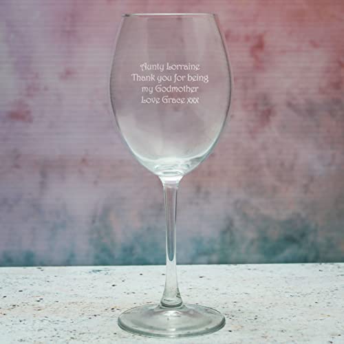Personalised Engraved Enoteca 19oz Large Wine Glass, Personalise with Any Message for Any Occasion, Stylize with a Variety of Fonts, Gift Box Included, Laser Engraved