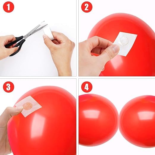 Glue Dots for Balloons, Adhesive Accessories, Transparent (Pack of 4 Roll/400 Dots) 1