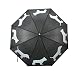 Produktbild Esschert Design Regenschirm Reflektor Hunde aus Polyester, Ø 105 x 85,1 cm, schwarzer Polyester/weiße Hundefiguren, Kunststoffgriff,