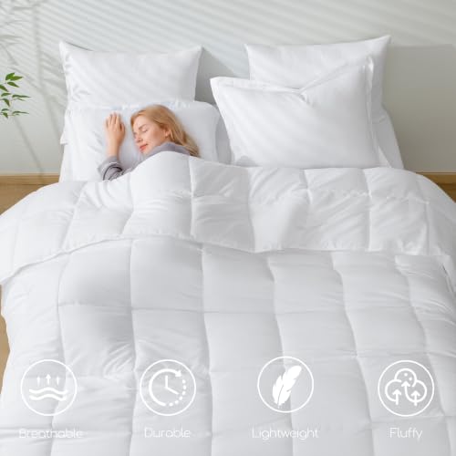 Image of HIG 3pc White King Size Bedding Comforter Set Duvet Insert Blanket