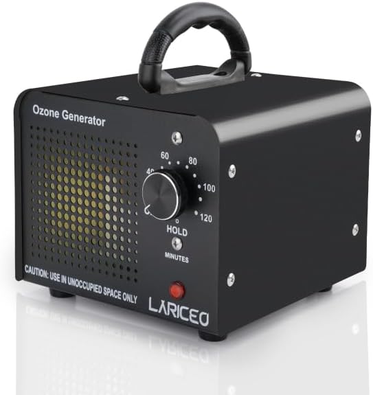 30000mg/h Ozone Generator - Powerful Commercial Ozone Machine for Home, Car, and More - Effectively Eliminate Odors, Smoke, and Pet Odors with High Capacity (Black)