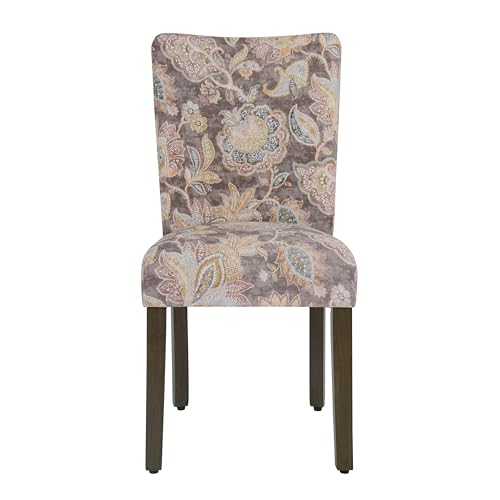 Image of HomePop Parsons Dining Chair - Dark Grey Floral (Set of 2)