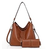 Large Tote Bag Concealed Carry Purse and Wallet PU Leather Fashion Hobo Shoulder Bag for Women with...