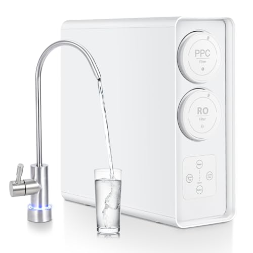 Garvee RO System 600 GPD, Under-Sink Tankless Reverse Osmosis Water Filter, 2:1 High Pure to Drain Water-Saving, NSF/FC/SGS Certified, Smart Faucet Re